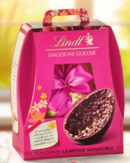 LINDT UOVO T.45,00 GR.360 FOND. LAMPONE MANDORLE